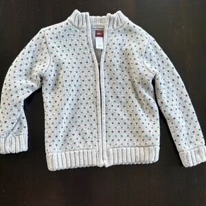 Tea Collection Cozy Gray and Green Knit Sweater